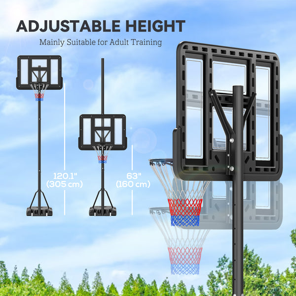 Soozier basketball hoop adjustable in height from 1.5 to 3 m
