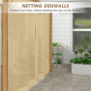 Retractable pergola 10 x 10 with mosquito nets