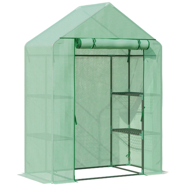Portable garden greenhouse with 4 shelves