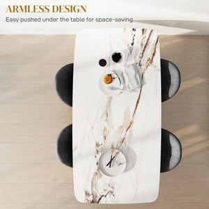 Set of 4 modern upholstered chairs with metal legs, dark grey