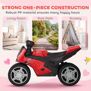 Red musical ride-on motorcycle, 18 to 36 months