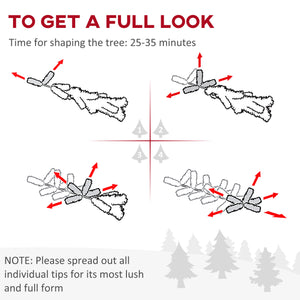 7.5ft Pre-Lit Artificial Christmas Tree with Warm White LED Light