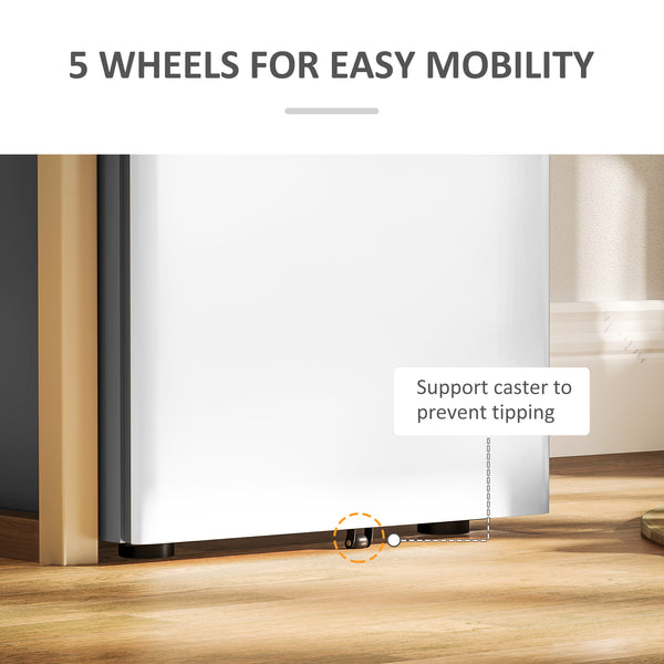 3-Drawer Home Office Filing Cabinet, Lockable for A4, Letter and Legal Size Files, Grey and White