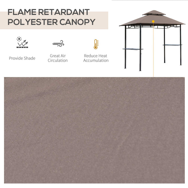 Barbecue gazebo with two-tiered canopy, cafe