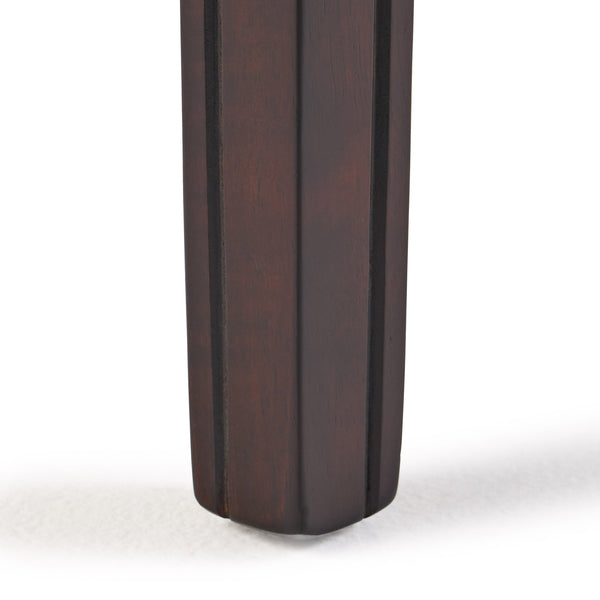 Set of 2 contemporary studded bar stools, rubberwood saddle seat, brown