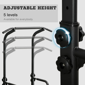 Dip Station with Pull-Up Bar, Black
