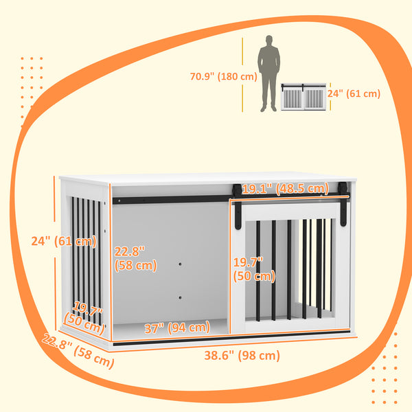 39-inch white cage cabinet