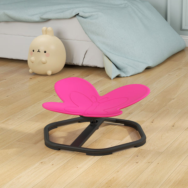 Pink Butterfly Children's Swivel Chair
