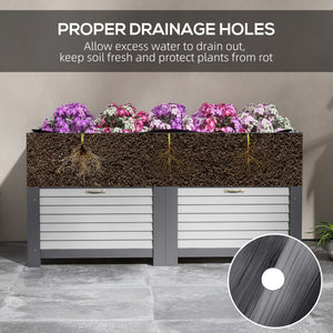 Raised wooden planter with storage