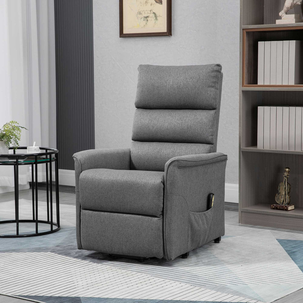 Electric Recliner Lift Chair for Seniors with Remote Control, Dark Grey