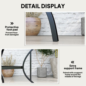 Square garden table with parasol hole 