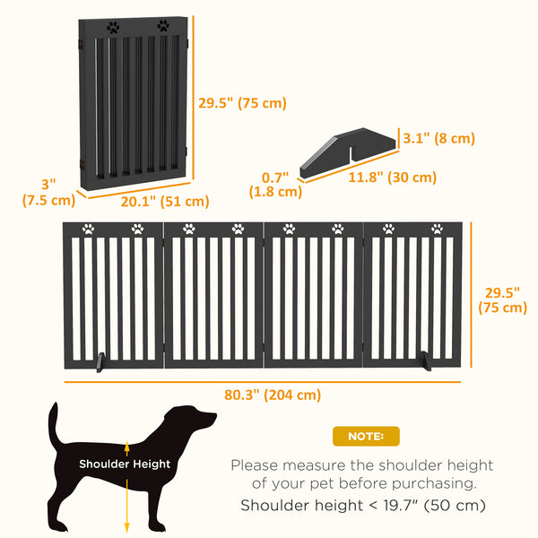 Extra-wide barrier with support feet, black