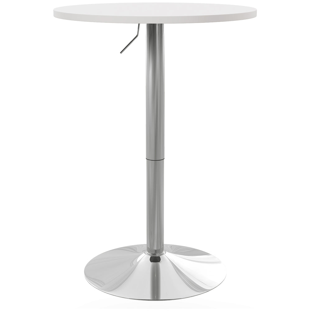 High bar table with swivel top, white