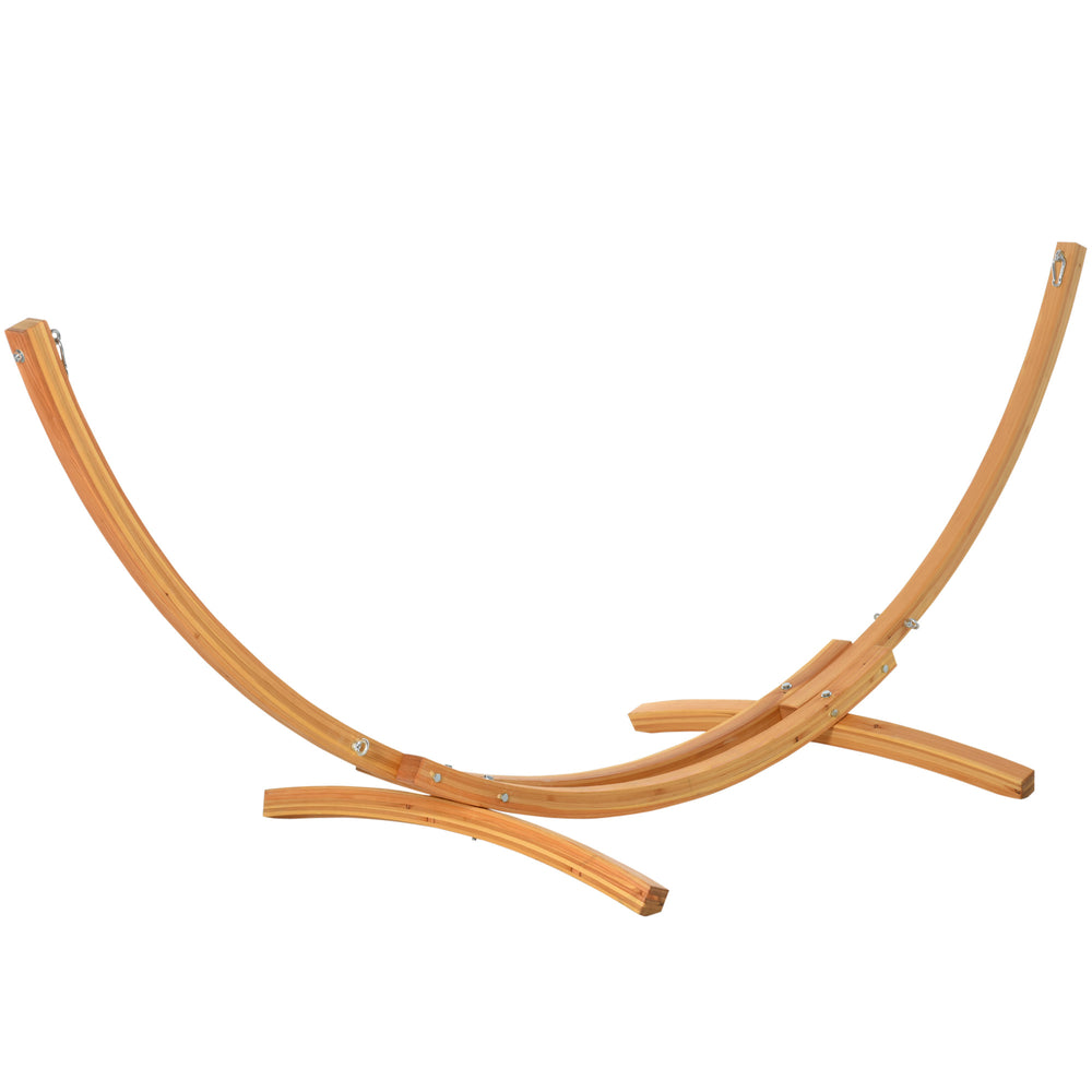 11' Wooden Hammock Stand with Curved Arc, 264 lb Capacity