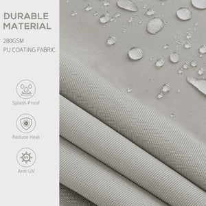 15' x 10' Retractable Awning, 280gsm UV Resistant Sunshade Shelter, for Deck, Balcony, Yard, Light Grey