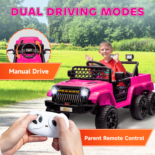 12V 4WD Remote Control Car, Pink