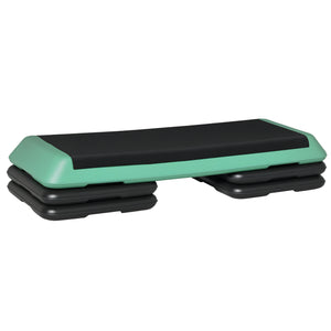 43" 3-Level Adjustable Aerobic Stepper Black and Green
