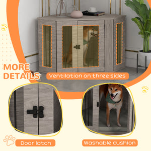 41-inch crate furniture with cushion, brown walnut color