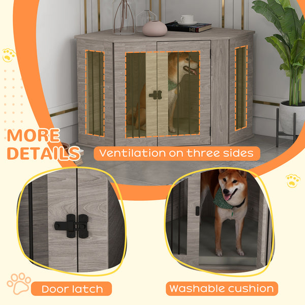 41-inch crate furniture with cushion, brown walnut color