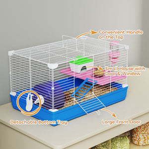 2-level blue cage for small hamsters and gerbils
