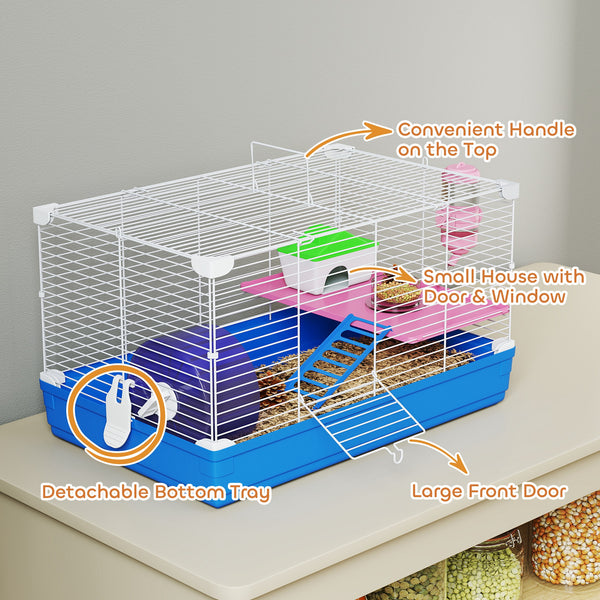 2-level blue cage for small hamsters and gerbils