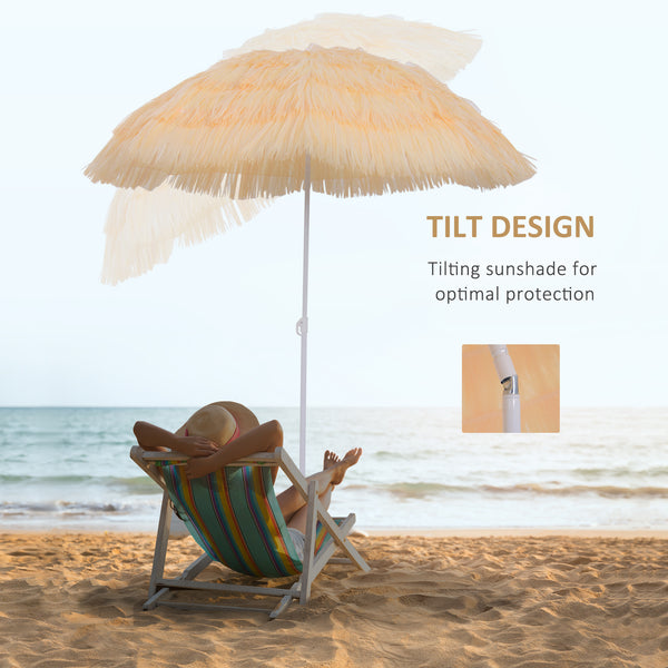 6-foot beach umbrella, wheat color