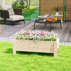 Raised planter, natural color