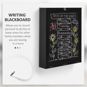 Multifunctional and space-saving folding and convertible wall-mounted desk, black