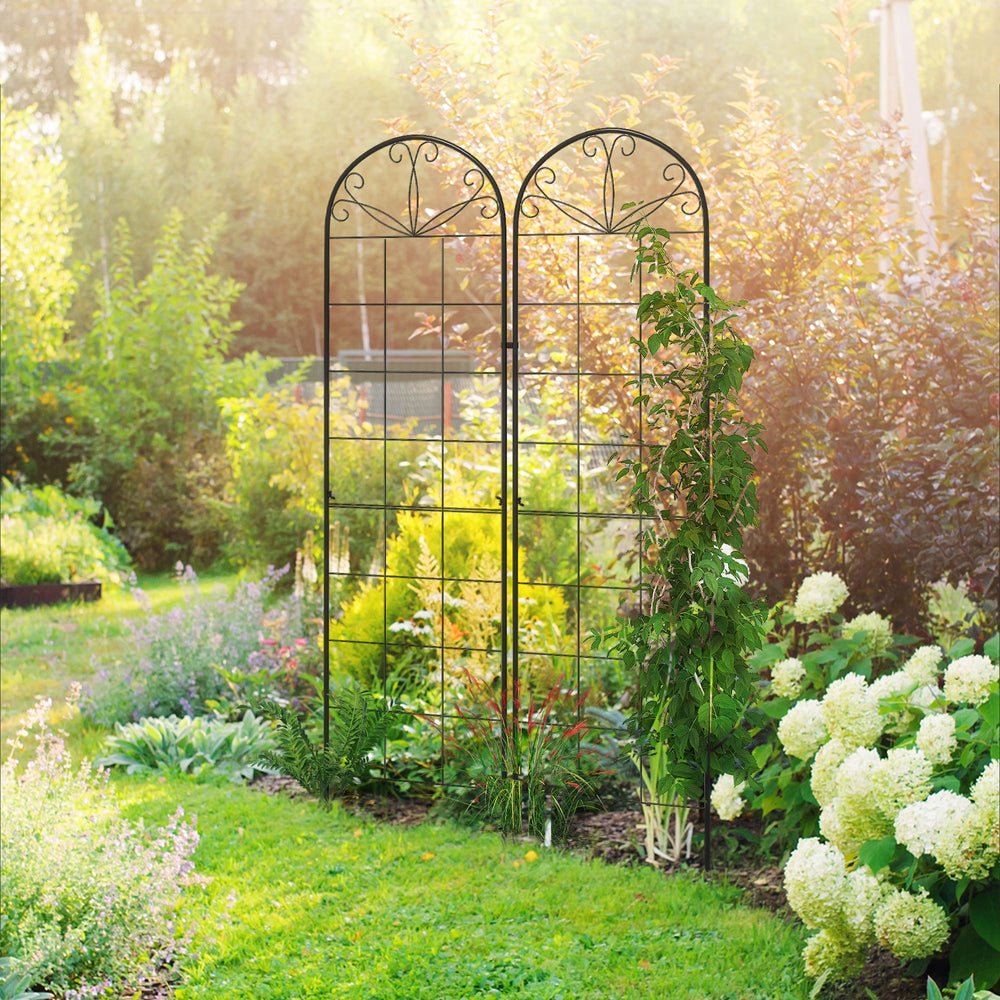 Set of 2 garden trellises for climbing plants
