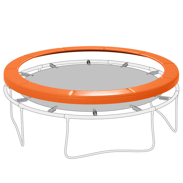 Soozier 12ft Trampoline Replacement Pad Trampoline Spring Cover EPE Foam Light Orange