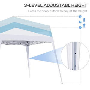 8 x 8 Folding Awning with Carry Bag, White