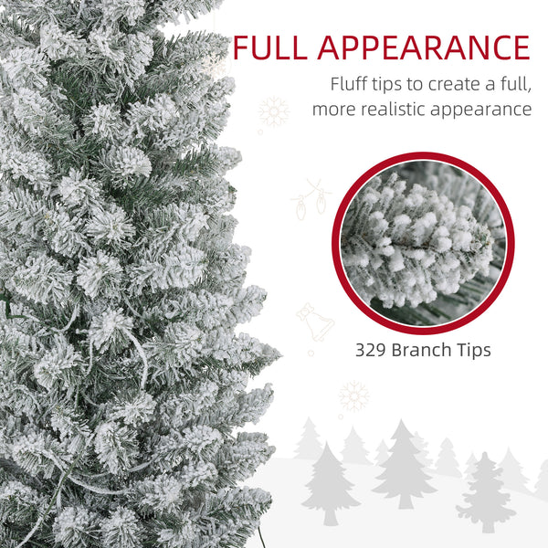 6ft Pre-Lit Frosted Artificial Christmas Tree