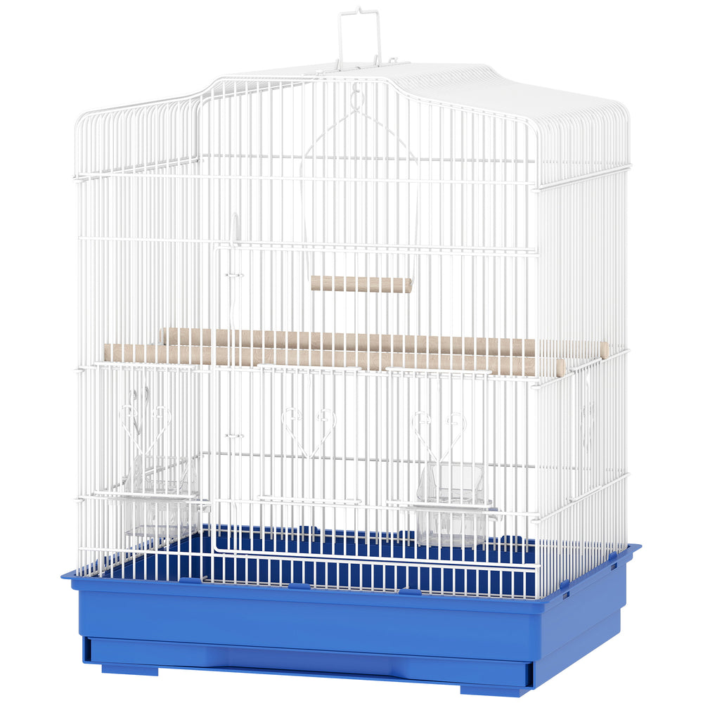 23-in. bird cage with perches, blue