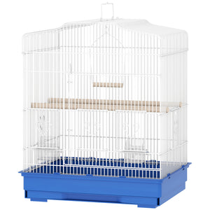 23-in. bird cage with perches, blue