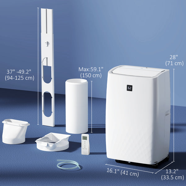 12,000 BTU Portable Air Conditioner, Air Conditioning with Cooling, Dehumidifier, Fan