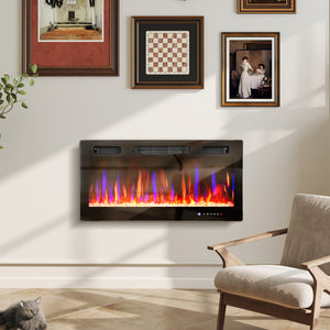 91cm Slim 1500W Electric Fireplace with Eco Mode and Auto Switch