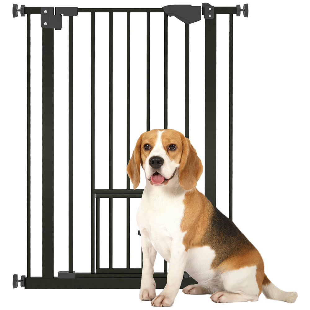 Easy Open Indoor Pet Gate, Black