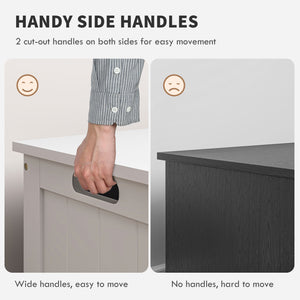 Storage chest with 2 safety hinges, white