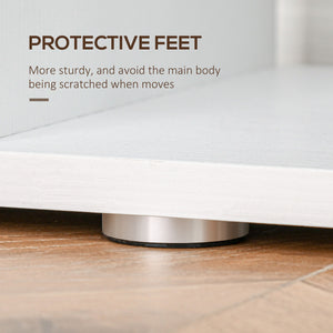 6-Tier 76-Inch Geometric Wooden Bookcase, White