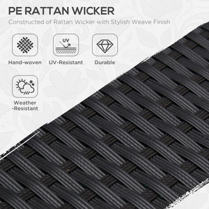 4 Piece Rattan Wicker Sofa Set with Cushions, Luxury Sectional, Coffee Color