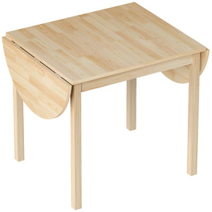 Drop-leaf kitchen table for small spaces, natural