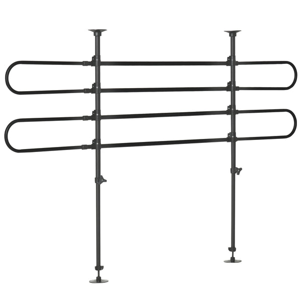 Adjustable safety barrier compatible with SUVs, cars, and vans