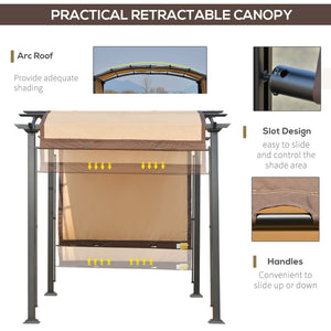 Retractable pergola 8 x 10, beige