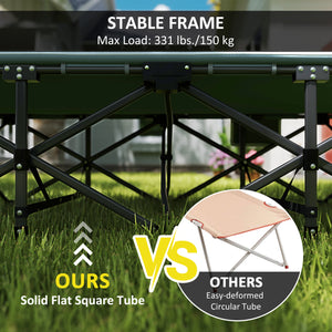 67cm Wide Folding Bed for Adults with Cushion, Storage Pocket, Max Load 150kg, Grey