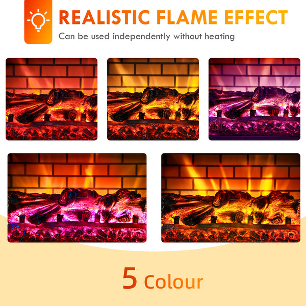 1500W Black Infrared Electric Fireplace