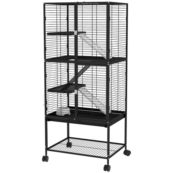Small animal rolling cage, black