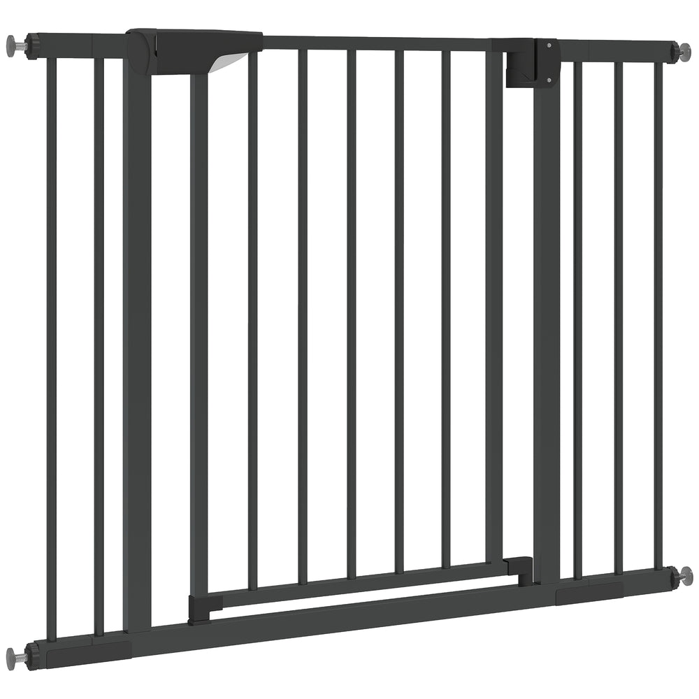 Self-closing safety gate, black
