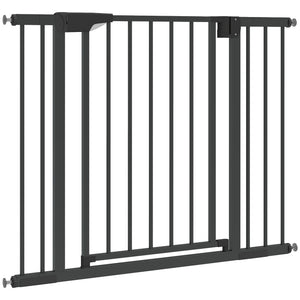 Self-closing safety gate, black