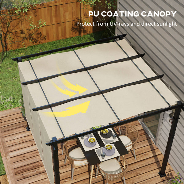 10 x 10 metal pergola with retractable canopy
