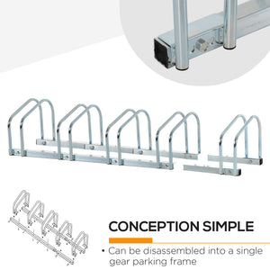 5-bike rack, silver